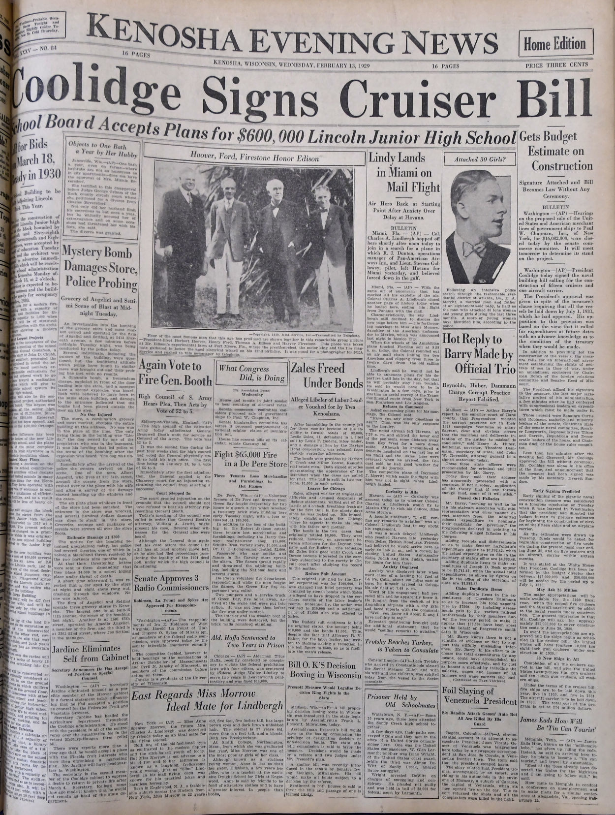HISTORIC FRONT PAGE